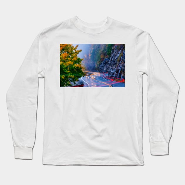 Car L.ights at the Hawk's Nest Long Sleeve T-Shirt by jforno